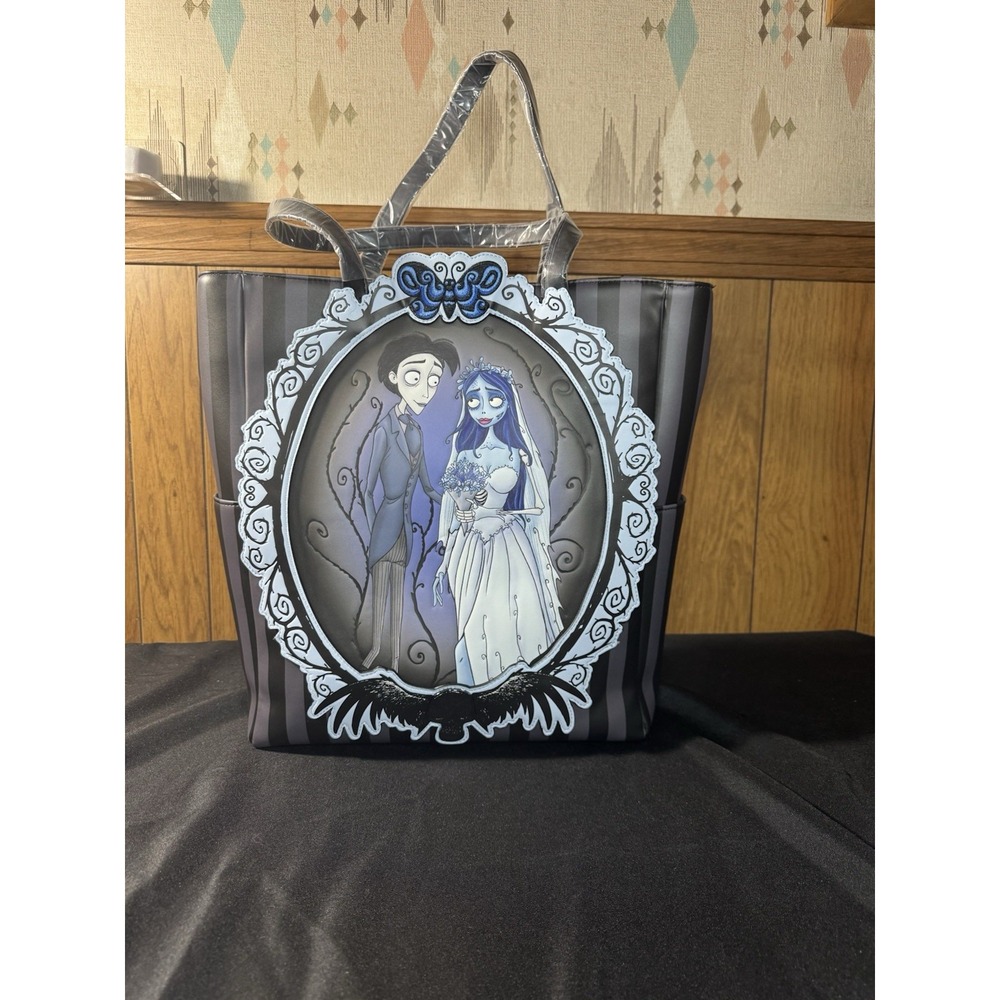 Loungefly Corpse Bride Victor & Emily Tote Bag Large NWT - Picture 1 of 7